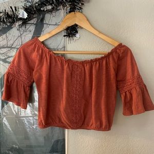 Pink Boho Crop Top-Size S